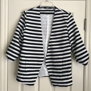 💛NEW Navy & White Open Blazer